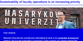 Faculty Newsletter: Sustainability of faculty operations is an increasing priority